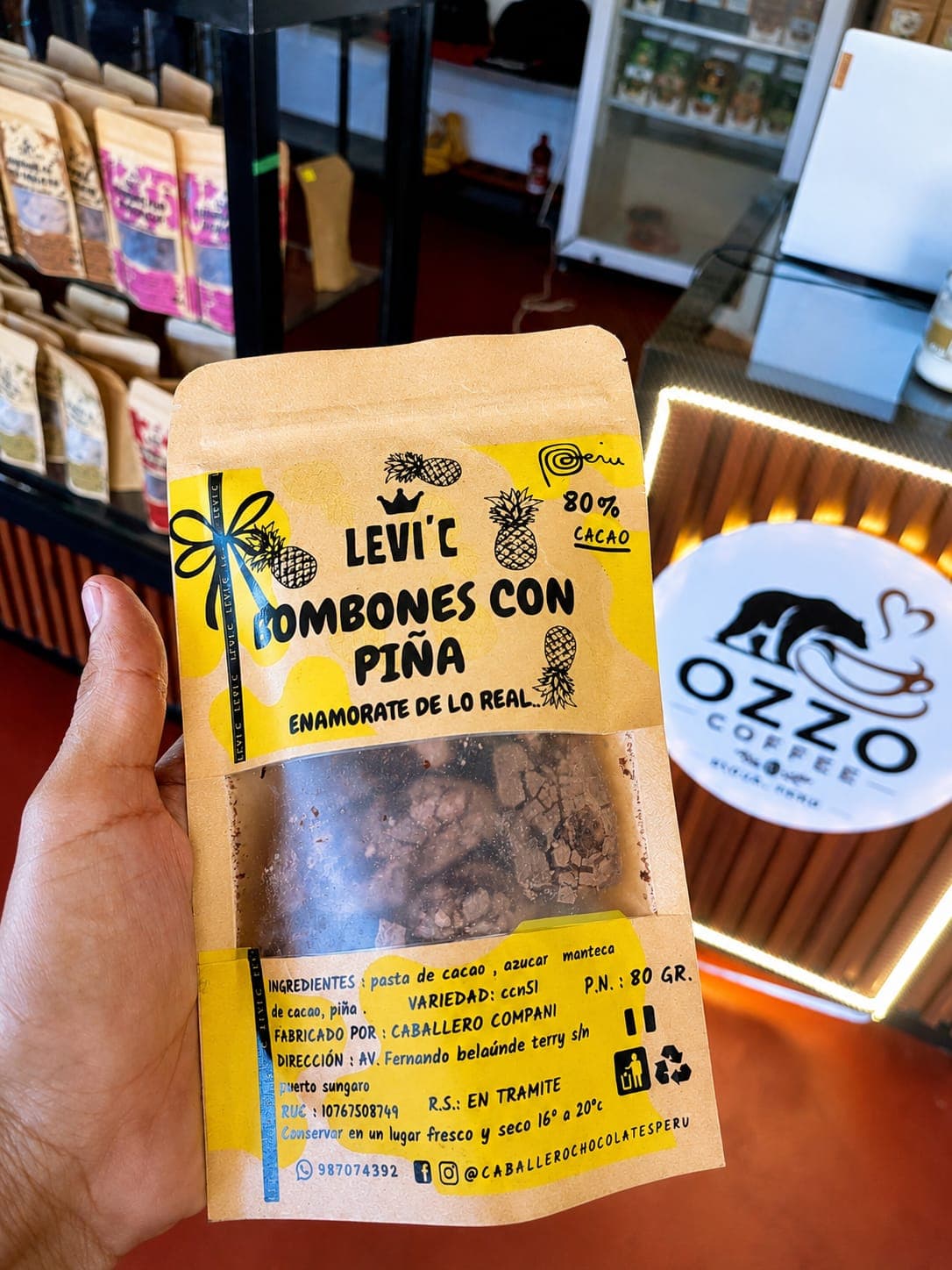 Bombones Levi'c, producto de Ozzo Coffee